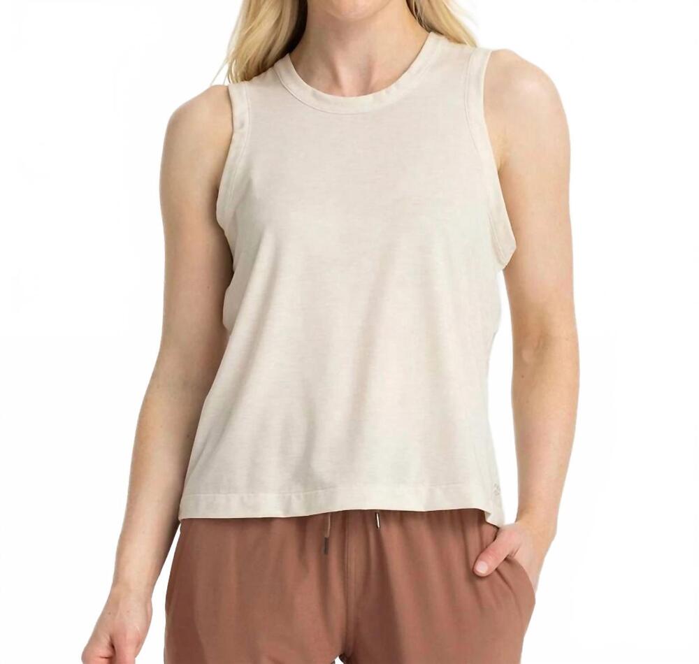 NEW FREE FLY elevate lightweight tank top in heather birch